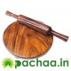 Wooden Roti Roller/Chakla Belan/Rolling Pin Board/Roti Maker/Phulka Maker/Chapati Maker SHEESAM Wooden Chakla for Home & Kitchen. (10 Inch) 