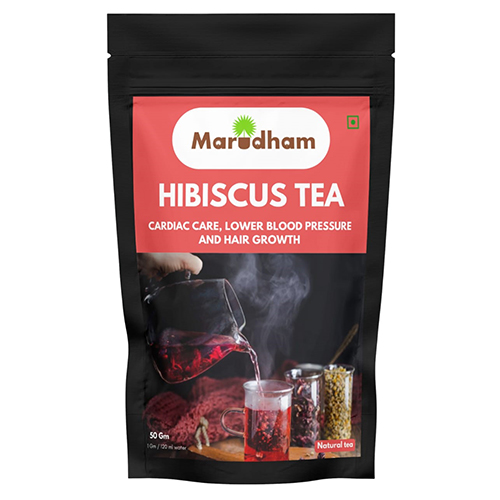 Hibiscus Tea 50gm - herbal tea - organic - caffine free - red tea - cardiac care