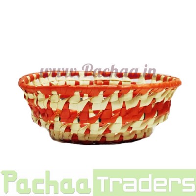 Panai Palm Leaf Peetal Round Fruit Bowl Panai Palm Leaf Peetal Round Fruit Bowl
