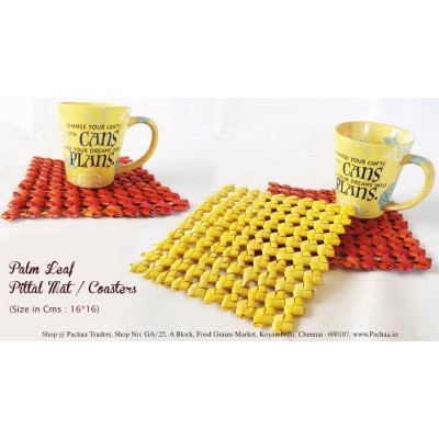 Panai Palm Leaf Peetal Mat Coasters