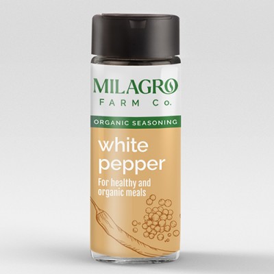 Milagro Organic White Pepper (Safed Mirch) Powder 90g Milagro Organic White Pepper (Safed Mirch) Powder 90g
