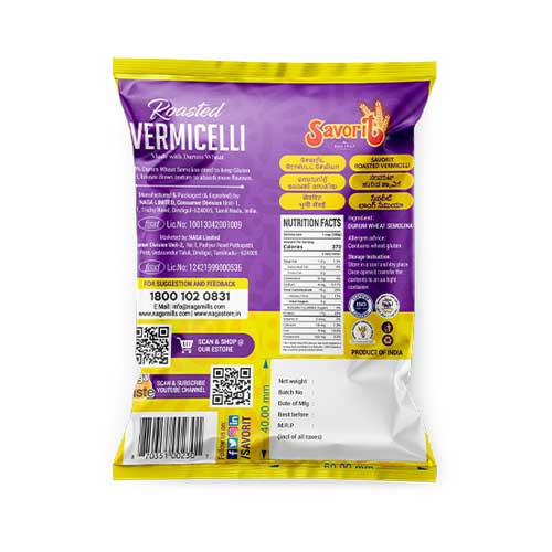 Savorit Roasted Semiya Vermicelli 1Kg - MADE WITH DURUM WHEAT 